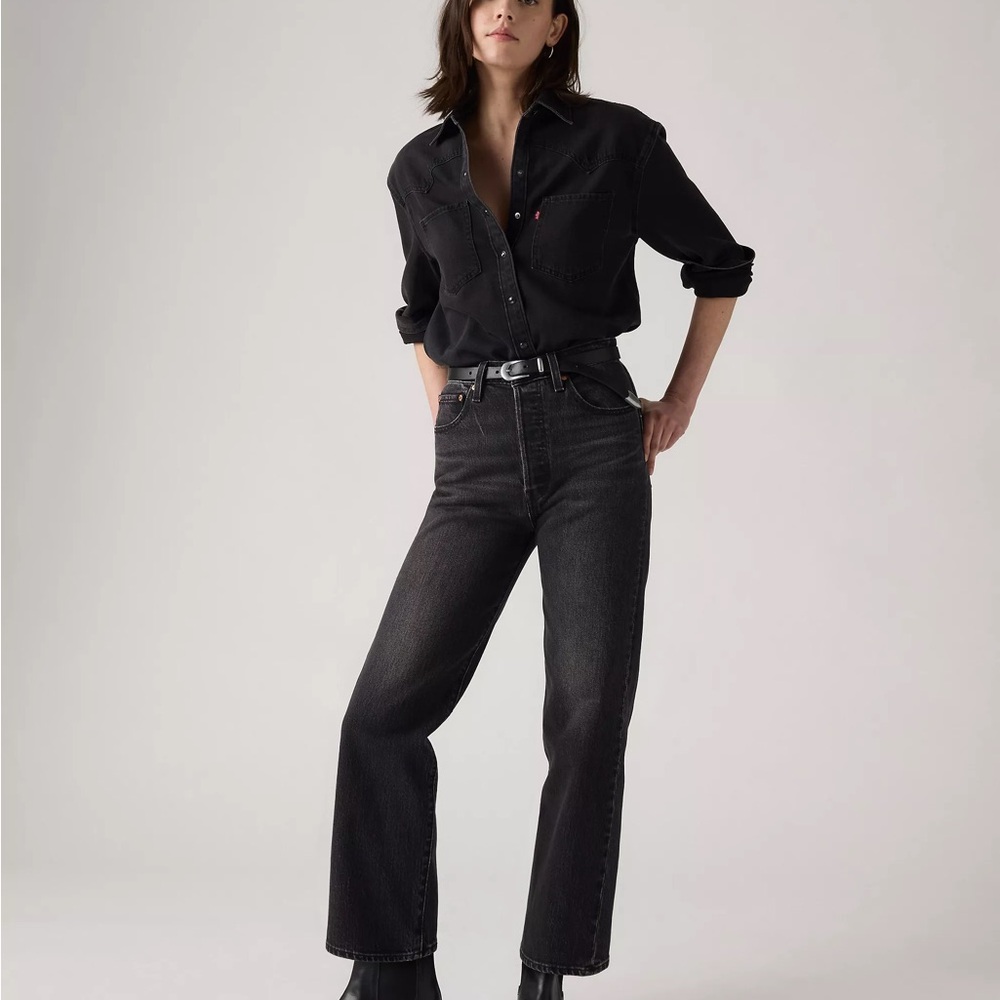 Levi's Black Straight Leg Jeans
